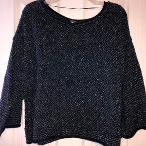 Free People Navy Blue Pullover Sweater